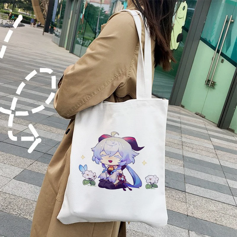 Bolso de mano Kawaii Ganyu Genshin Impact Manga para mujer, bolsa de mano de Anime, de diseñador, para compras