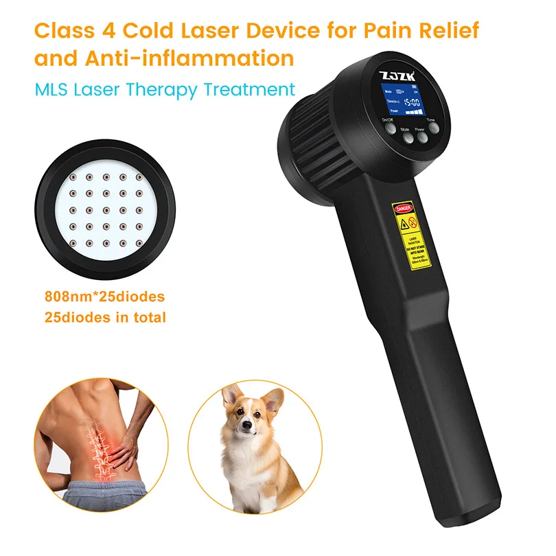 Hand Held Cold Laser for Pain Relief for Pets Horses Dogs Health Care Anti-inflammation Wound Healing Tissue Repair 3W 808nm