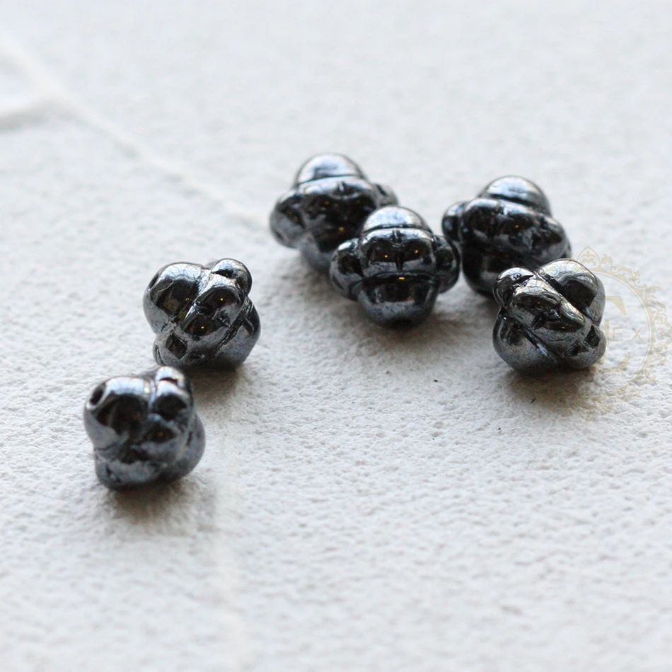 DIY Supply-10 Pieces Czech Glass Saturn Spacer Beads - 8mm (CZH12)