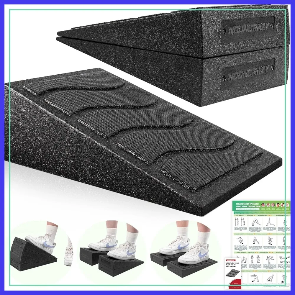 

Slant Board for Calf Stretching, 5 Adjustable Angles, 480 lbs Capacity Squat Wedge