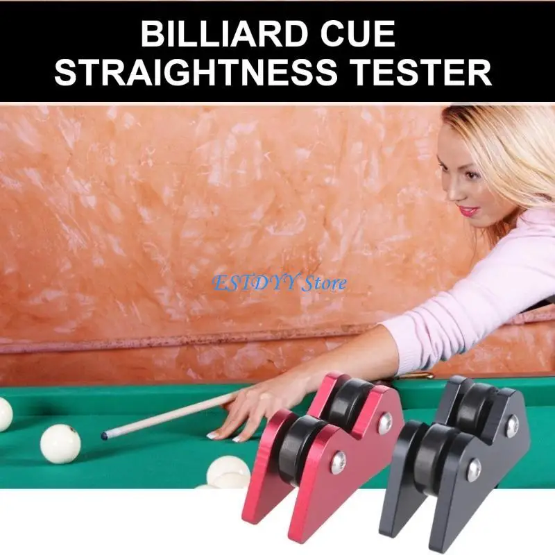 

G6DE 2Pcs Pool Billiard Club Straightness Detector Snooker Club Roller Straightness Checker Inspect Tool for Club Maintain