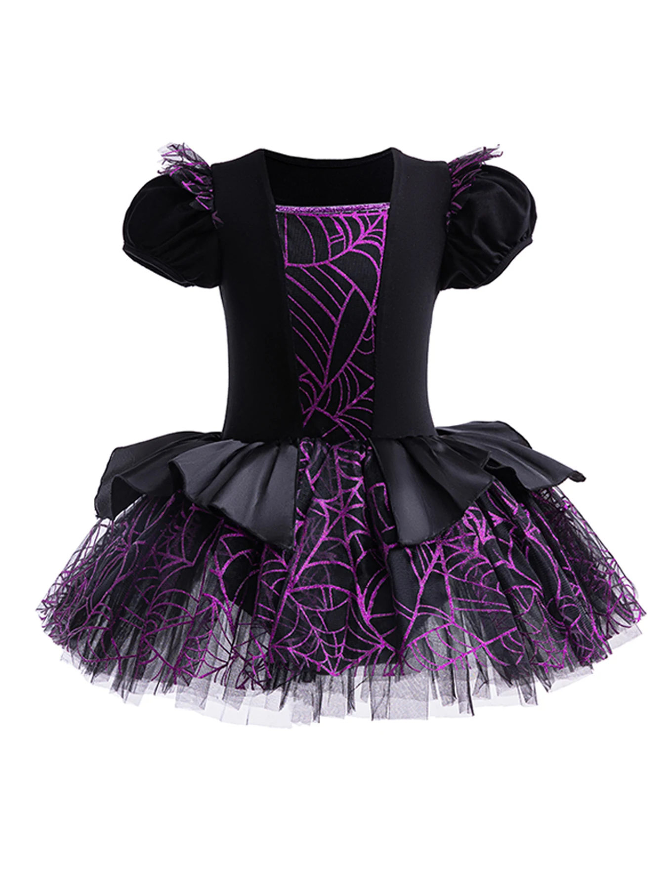 فستان توتو ناعم برقبة دائرية للفتيات بأكمام قصيرة لممارسة الجمباز والرياضات الصيفية التنكرية للفتيات #1