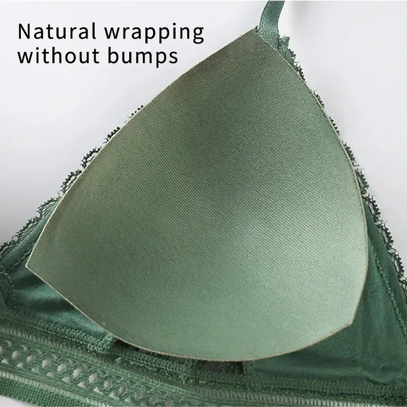 أطقم حمالات صدر دانتيل للنساء ملابس داخلية بدون خياطة سترة بدون ظهر ملابس داخلية مثيرة مبطنة براليت حمالة صدر رفيعة للغاية ومجموعات موجزة ملابس حميمية للسيدات #5