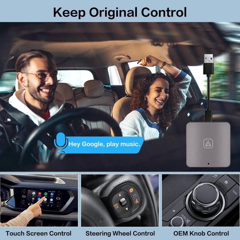 Wireless Android Auto Adapter For Factory Wired Android Auto Cars Wifi Plug & Play Wireless Android Auto Dongle