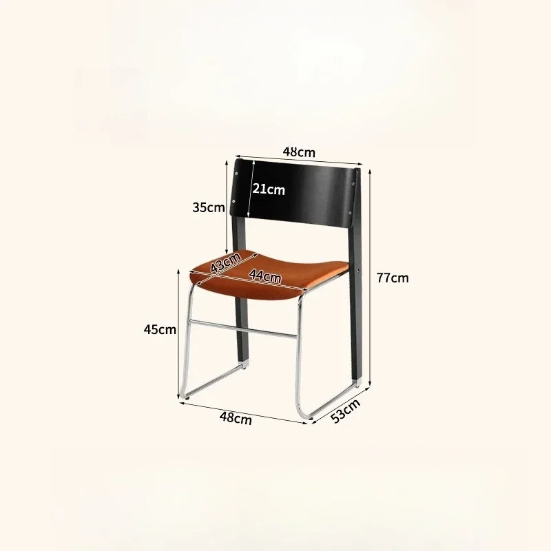 Household Back Chair Cafe Negotiation Chair Light Luxury Makeup Chair