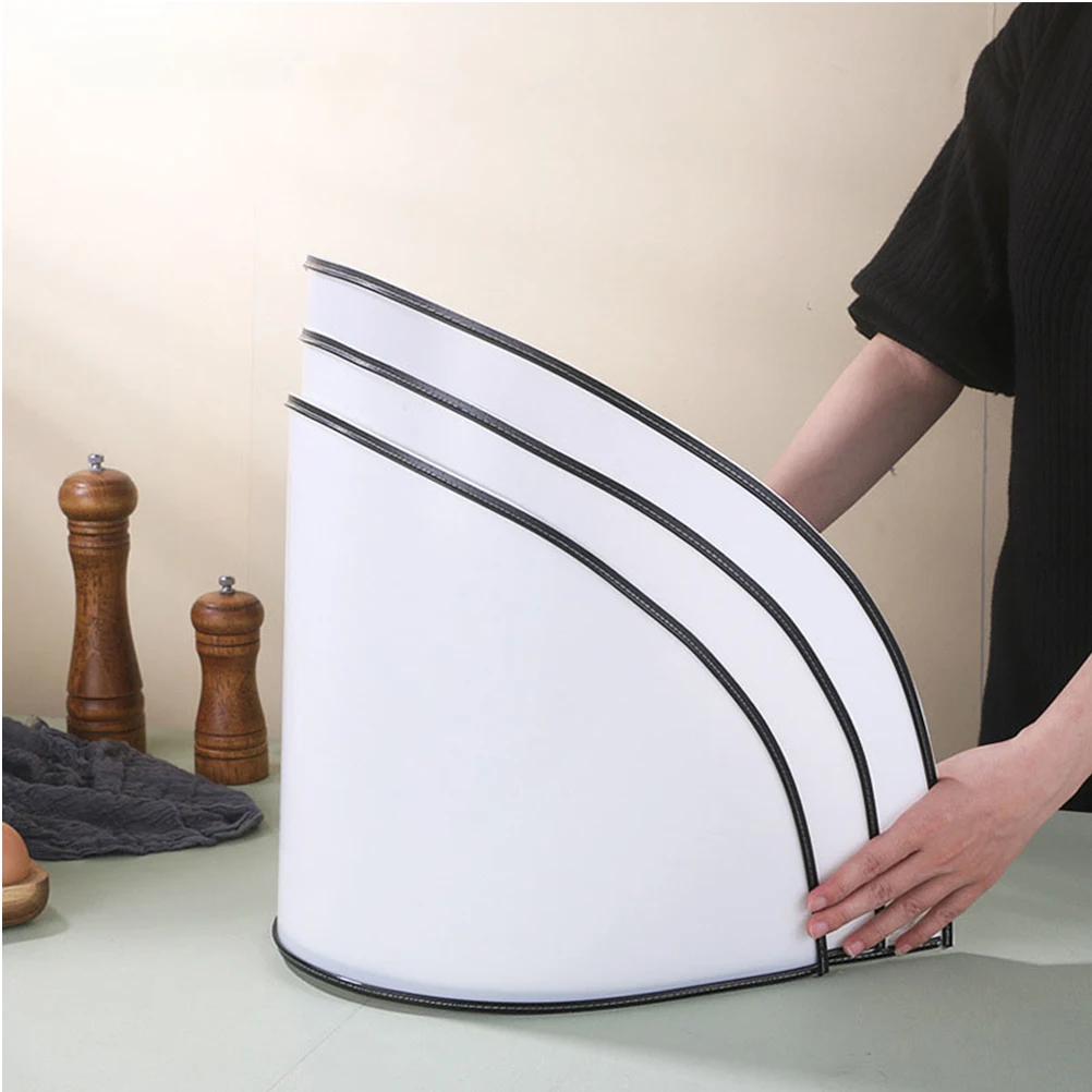 

1 pc Round Baffle Plastic Splatter Guard Non Deformed Safe Chopping Board Rim Opaque Kitchen Foldable Cooking Shield Home Hotel