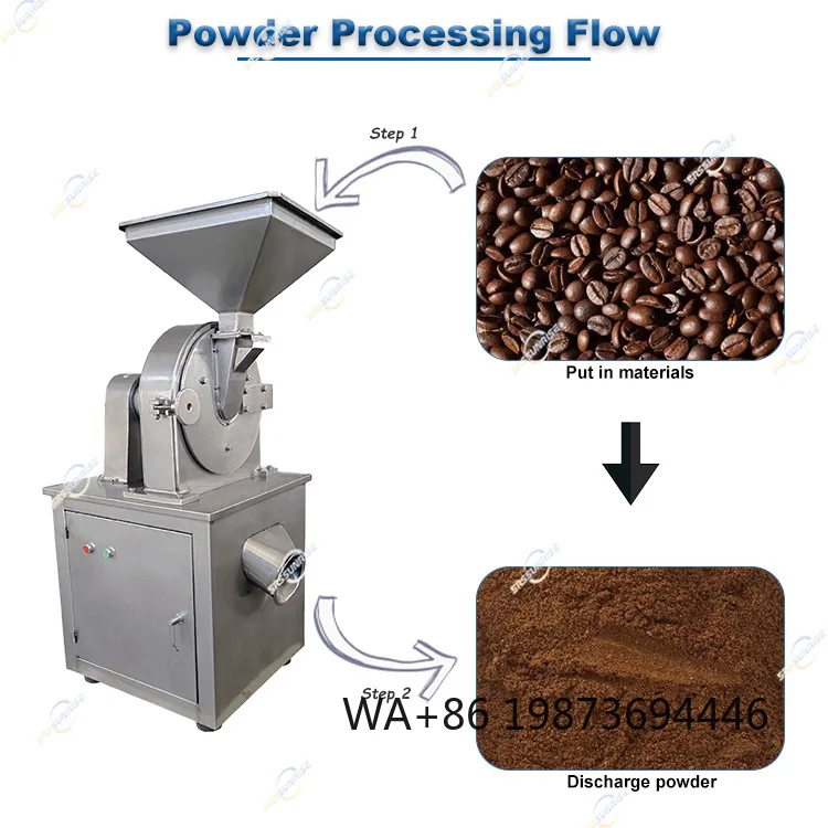 Electric Fine Crusher Pulverizer, Automatic Industrial Coffee Bean Powder Mill