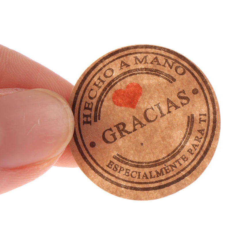 500Pcs Gracias Spanish Thank You labels Stickers Handmade Scrapbooking Sticker