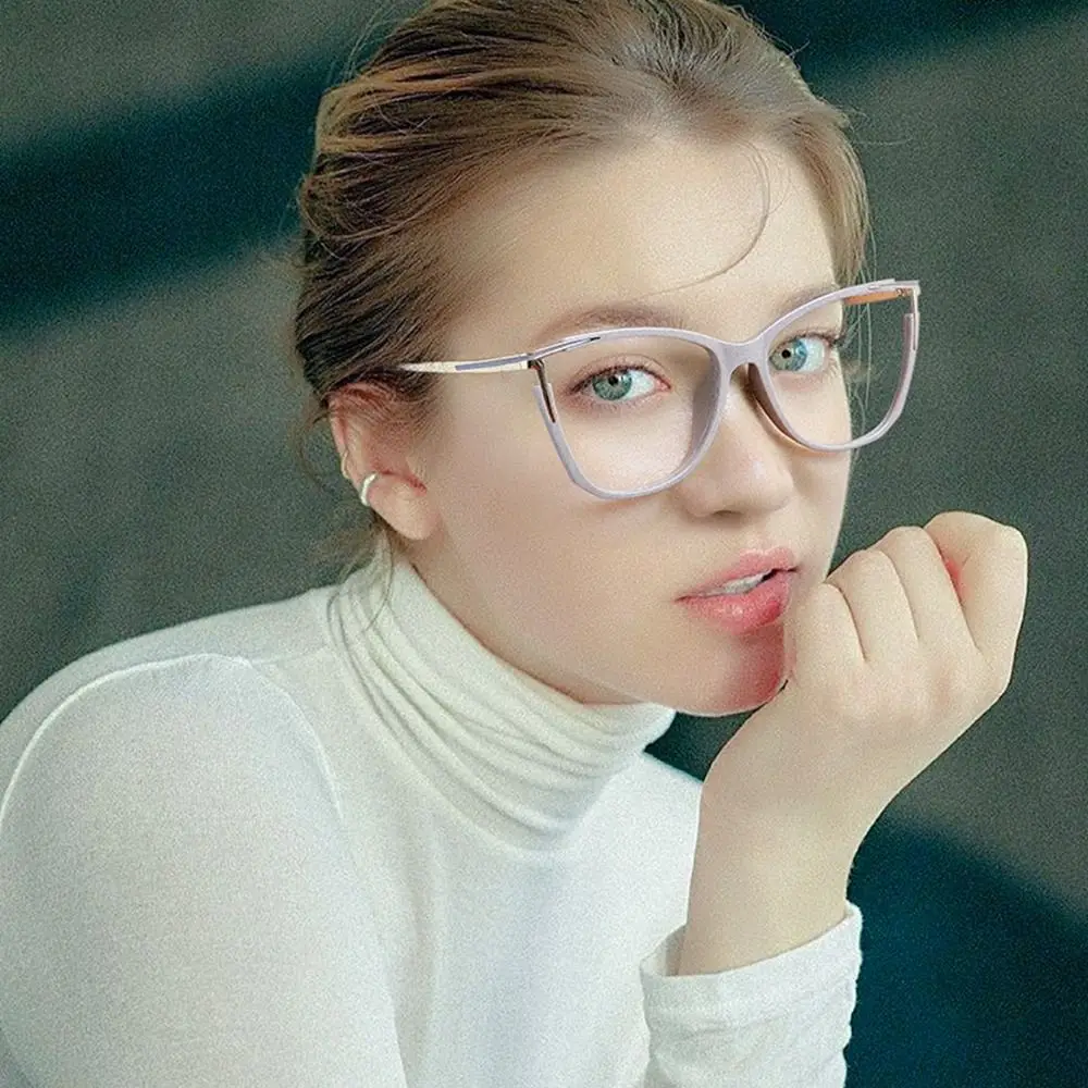 Anti Blue Light Women Designers Cat Eye Eyeglasses Optical Spectacle Computer Eye Protection Glasses Fashion Reading Eyewear