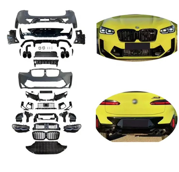 

Good Bodykit For X4 2018-2021 Upgrade To G02 X4m Parts Front Bumper Diffuser And Exhaust Pipe For Classic Auoto Part