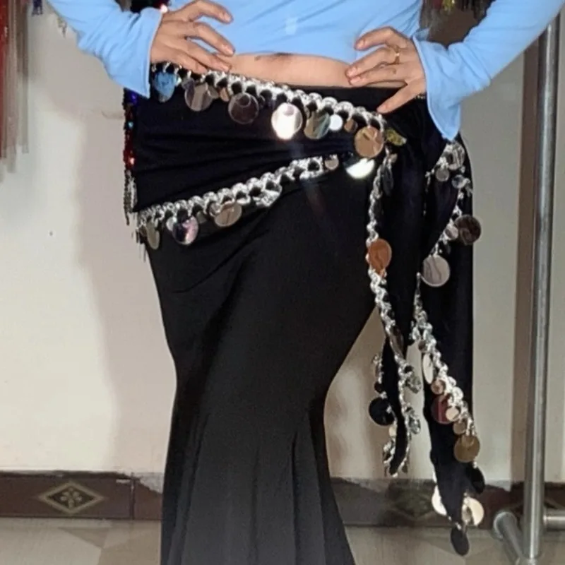 

Customized Belly Dance Belt Hip Scarf Oriental Sequin Short Skirt Indian Dance Waist Chain Beginner Performance Accessories
