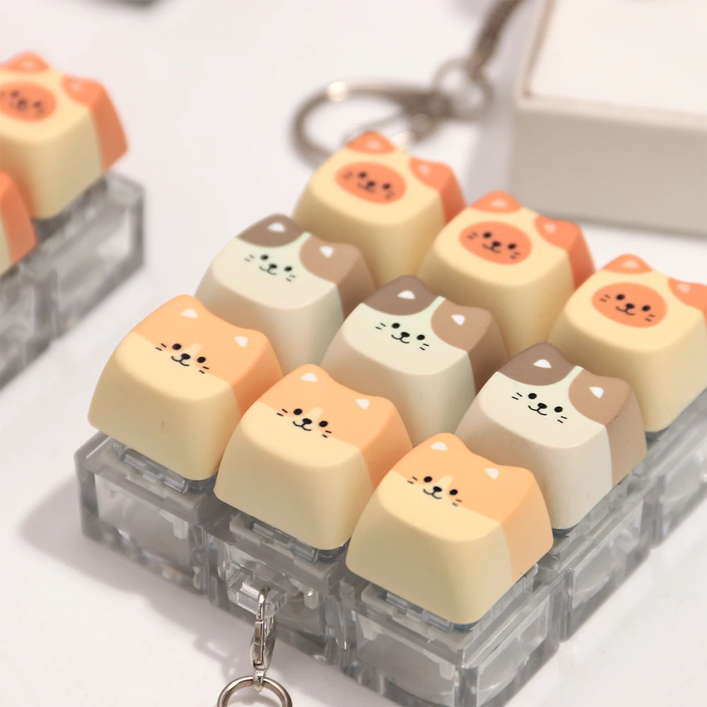 9-Tasten Niedliche Katzen-Tastatur Schlüsselanhänger Ohne Licht Tasten-Spielzeug für Erwachsene Antistress-Spielzeug Anti-Stress Finger-Tastatur-Spiele ﻿ – Detail 3