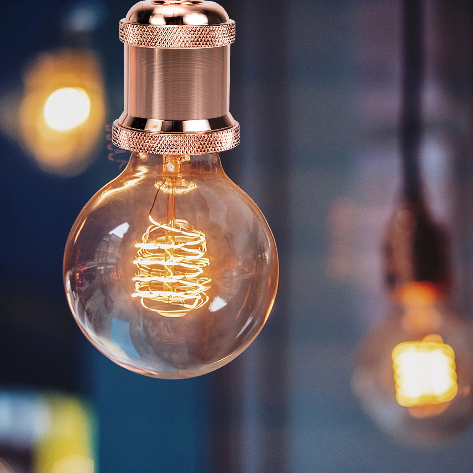 

2Pcs E27 Lamp Base Retro Socket Vintage Holder Light Bulb Ch Screw Home Office Patio DIY Project Aluminum Durability