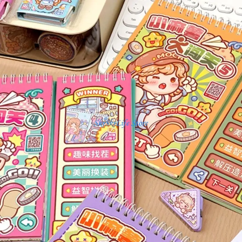 E65E Decorative Scene Sticker Book Miniature Scenery PET Sticker For Scrapbooking