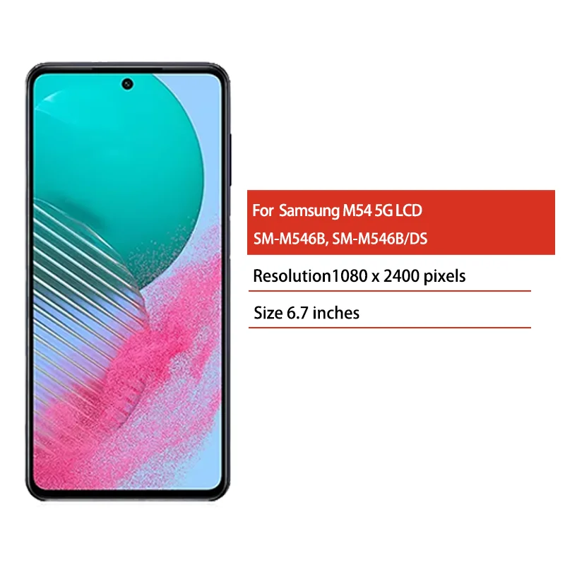 6.7\'\'Super AMOLED For Samsung M54 LCD Display With Frame For Samsung M54 5G Display M546B M546B/DS LCD Replacement
