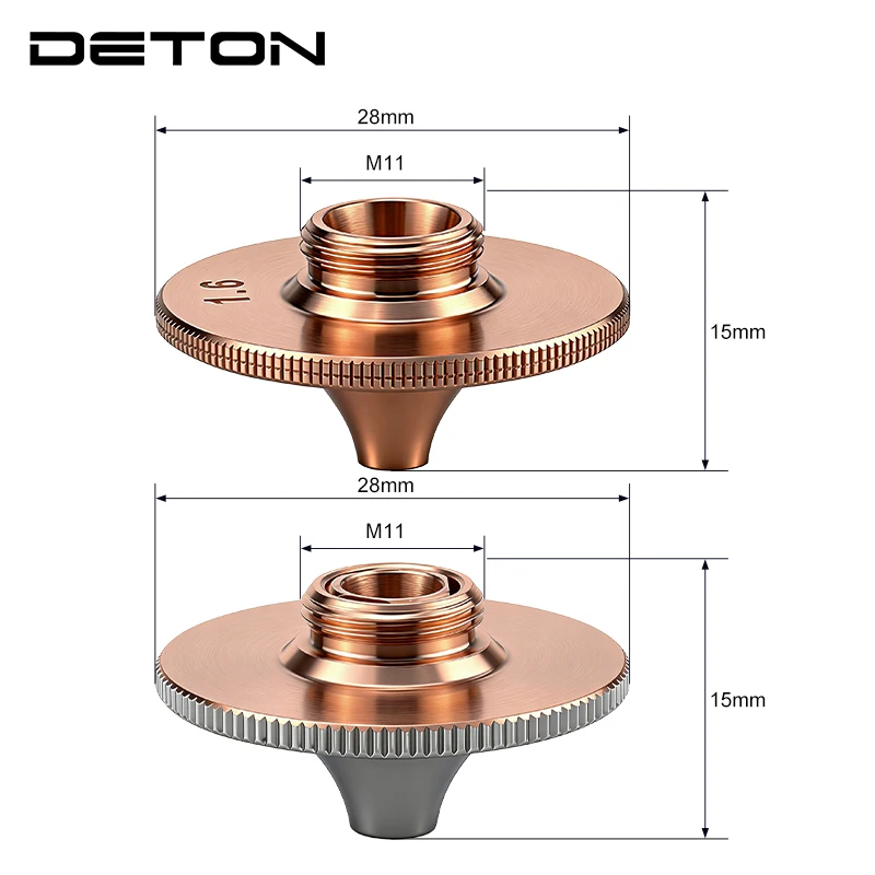 Laser welding cutting head nozzle D28 M11 H15 1.0-5.0 single-layer/double-layer chrome-coated fiber laser cutting head accessory