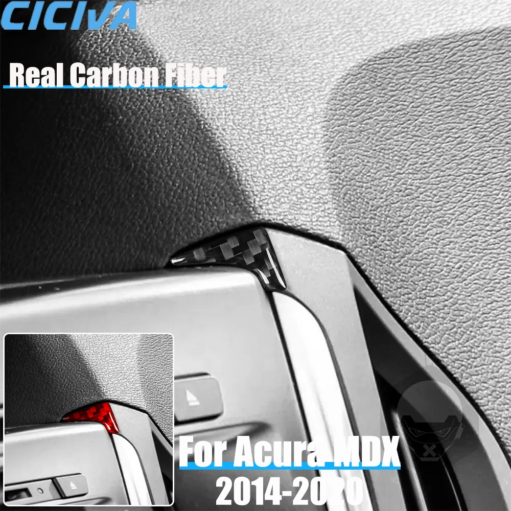 Real Carbon Fiber Car Accessories Dashboard Speedometer Trim Cover Soft Sticker For Acura MDX 2014 2015 2016 2017 2018 2019 2020