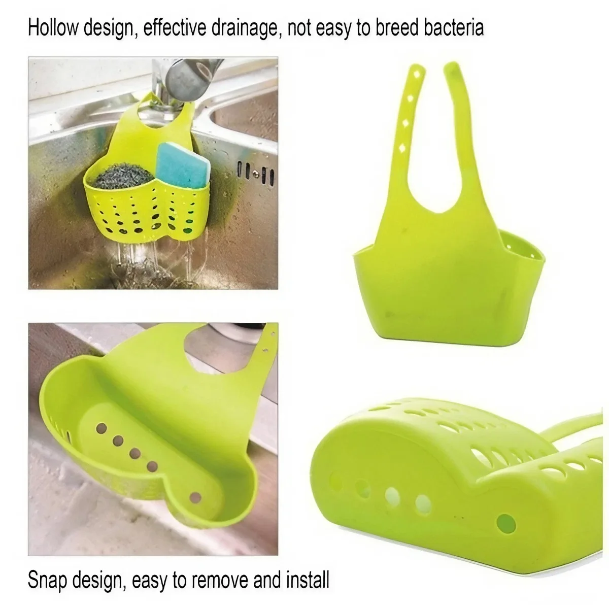 Portable Home Kitchen Bathroom Sink Sponge Hanging PVC Shelving Rack Drain Faucet Storage Pail Shelves Tools Holder