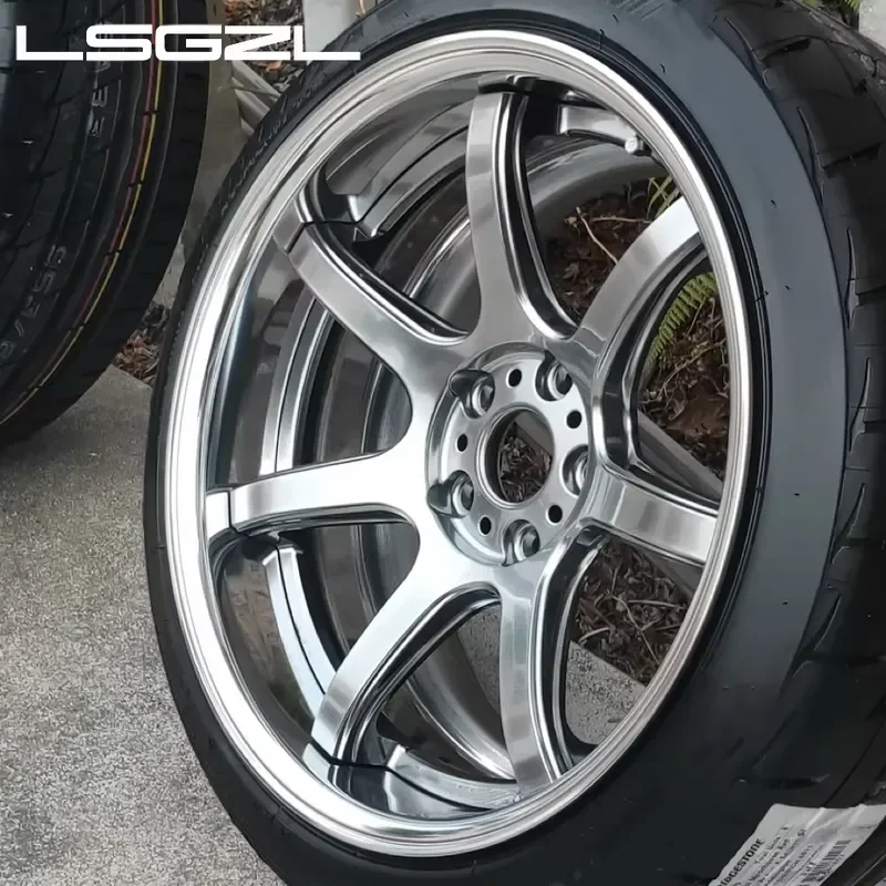i LSGZL Custom Forged Wheels 18 19 20 21 22 Inch 5x112 5x120 5x114.3 Rims Alloy Matte Black Passenger Car for Rays
