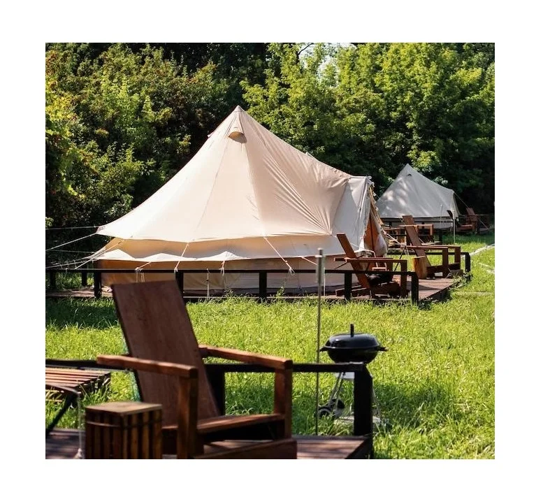 

Hot Sale 3M 4M 5M 6M Oxford 4 Season Tent Fireproof Large Luxury Safari Yurt Zelt Glamping Bell Tent For Sale