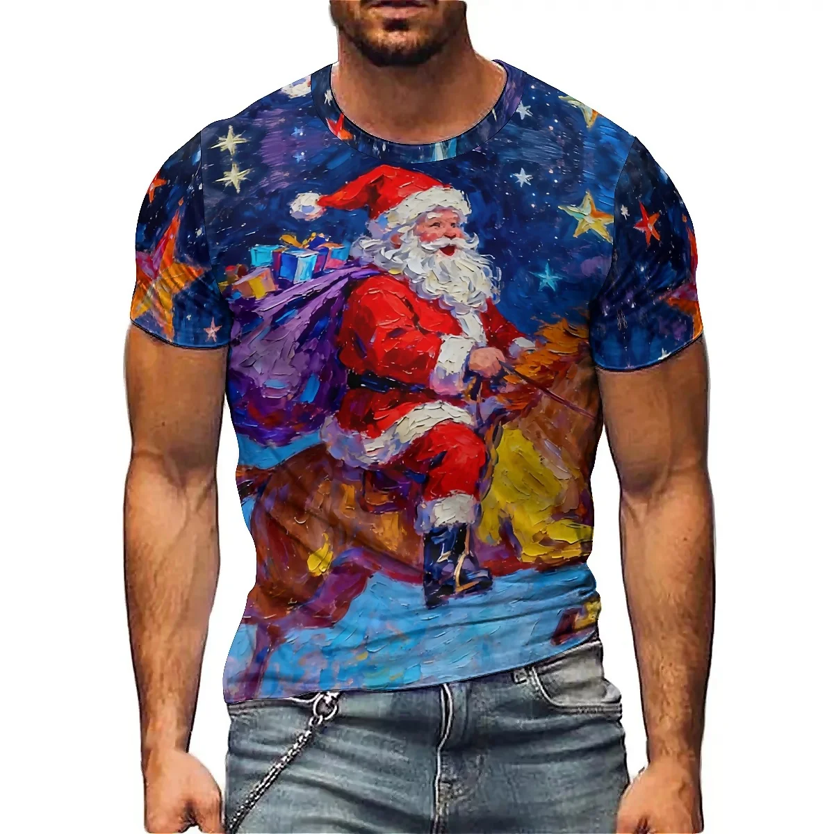 

Men's Retro Cute Fantasy Art 3D Printed Short-Sleeve T-Shirt - 3D Short-Sleeve, Couple Outfit