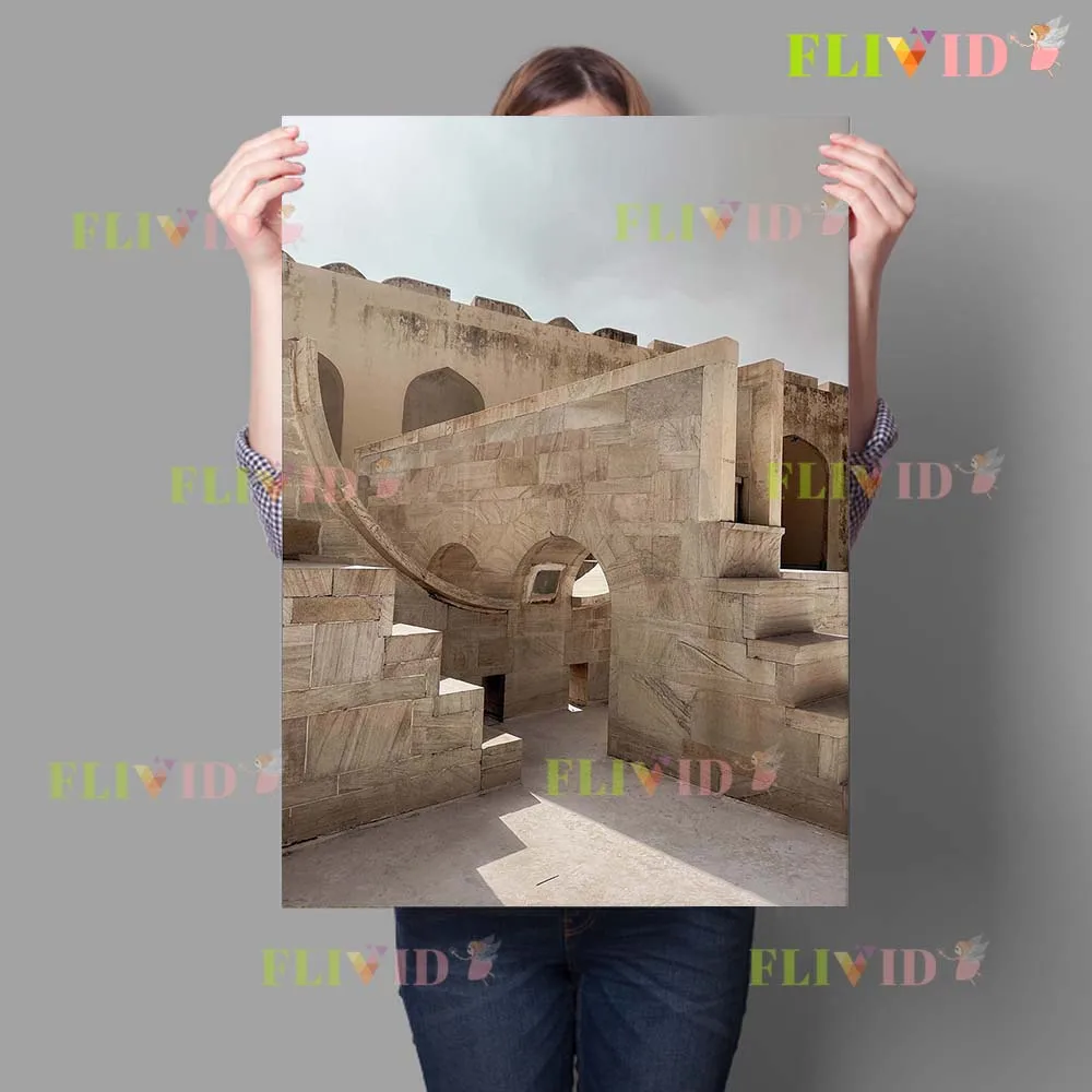 Vintage Indian Temple Historic Egypt Cairo Poster Palace Building Wall Art Canvas Painting Decor Wall Pictures For Room Unframed