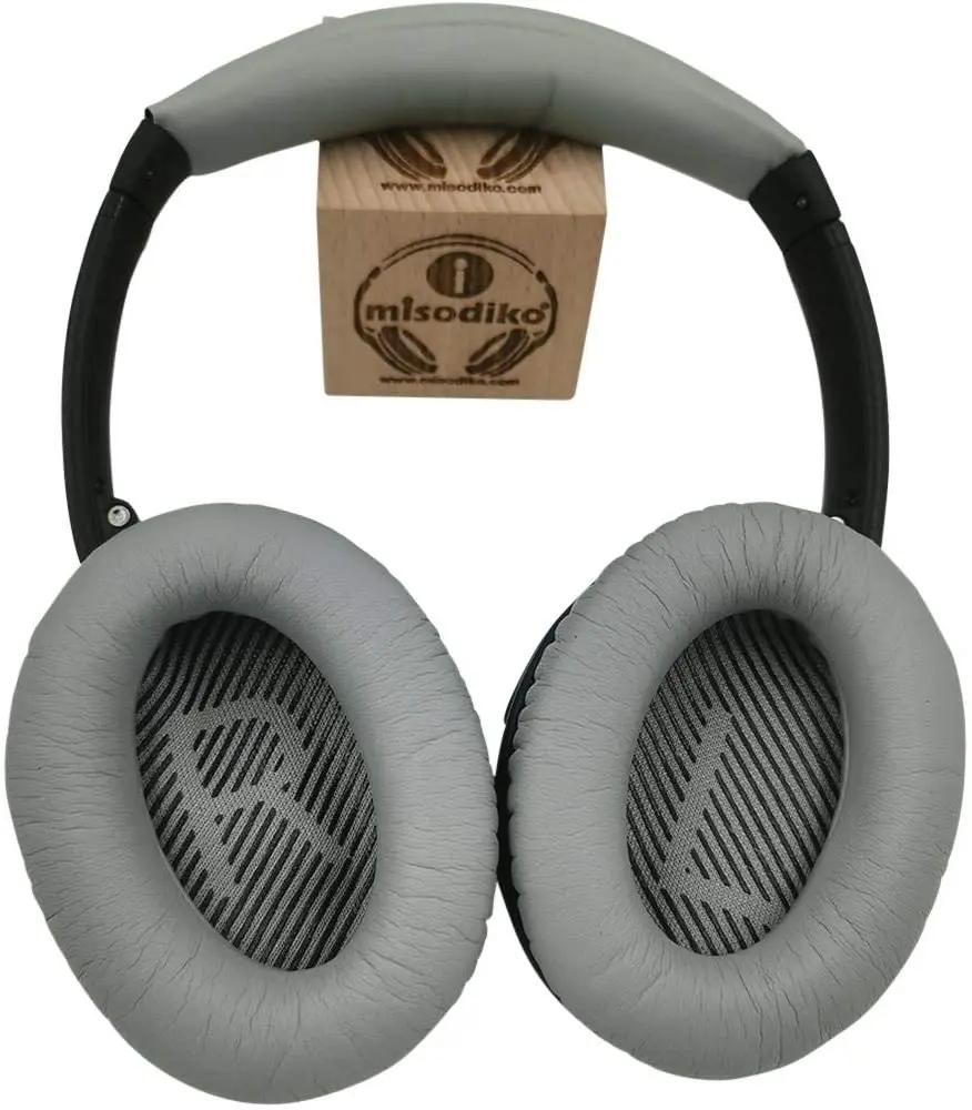 Hoogwaardig hoofdbandkussen en oorkussens vervanging voor Bose Quiet Comfort 25 35 (QC25 QC355) en QuietComfort 35 II (QC35ii)