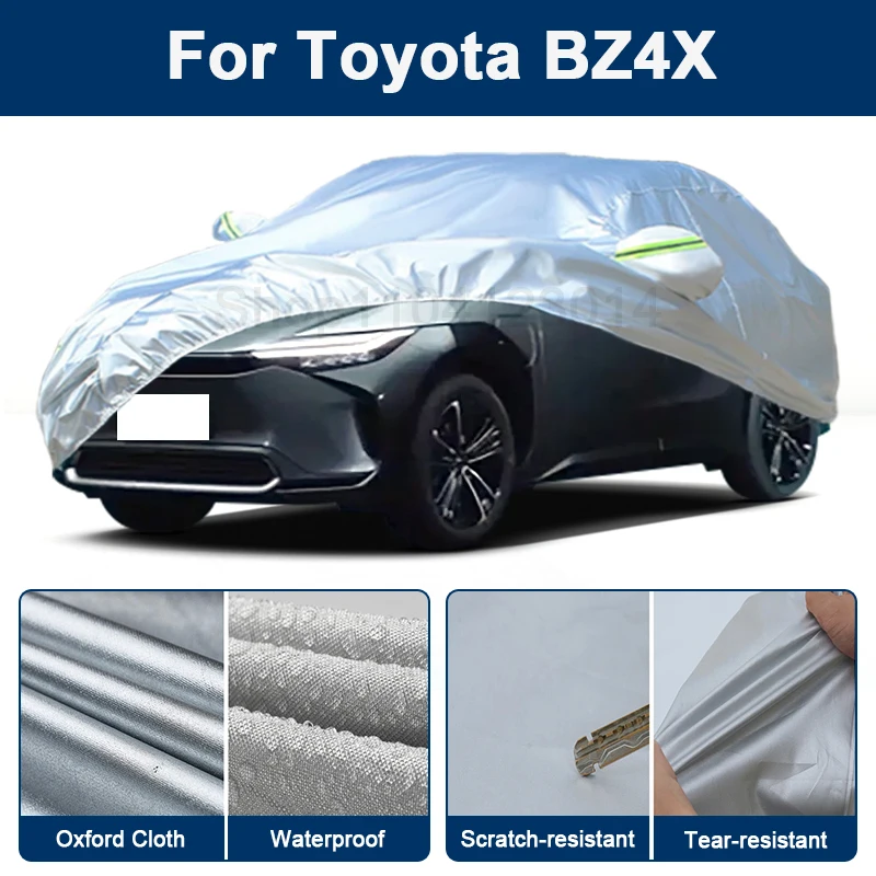 

Outdoor Full Car Cover For Toyota BZ4X with Reflective Strips Waterproof Snowproof Dustproof UV Protection Exterior Accessories