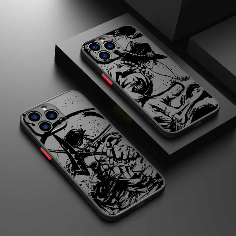 Anime One Piece Schutzhülle für Xiaomi Redmi Note 14 13 12S 12 Turbo 11T 11E 11S 10S 10 Pro Plus Max Mattierte Silikon-Handyhülle
