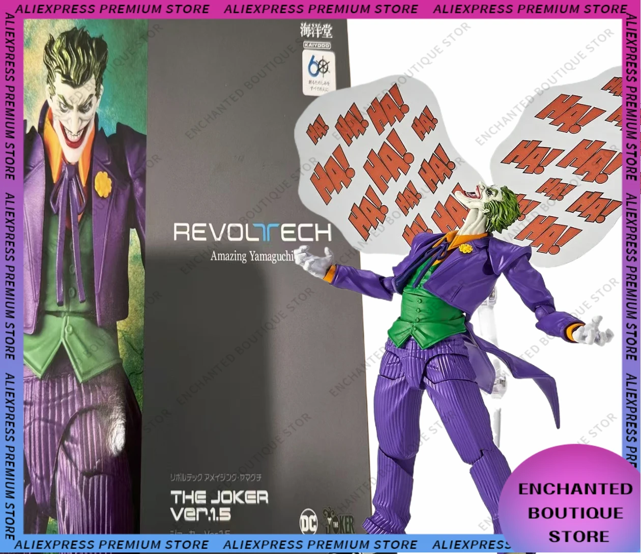 

В наличии: Оригинальная фигурка KAIYODO Joker Ver 1.5 Revoltech AMAZING YAMAGUCHI, 16.5 см, аниме-модель, коллекционная игрушка, подарок