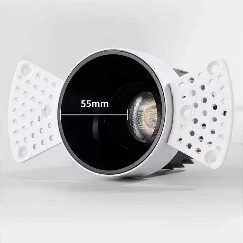 عكس الضوء الحافة أقل الأضواء جزءا لا يتجزأ من الذرة cob المضادة للوهج المنزلية حافة ضيقة LED ضوء السقف النازل 9W12W15W AC96-240V