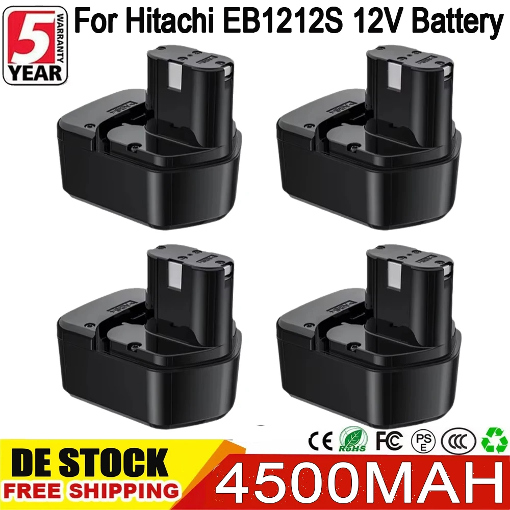 

4500mAh For Hitachi 12V Battery EB1214S Rechargeable Battery Ni-MH Compatible EB1212S Screwdriver Power Tool Replacement