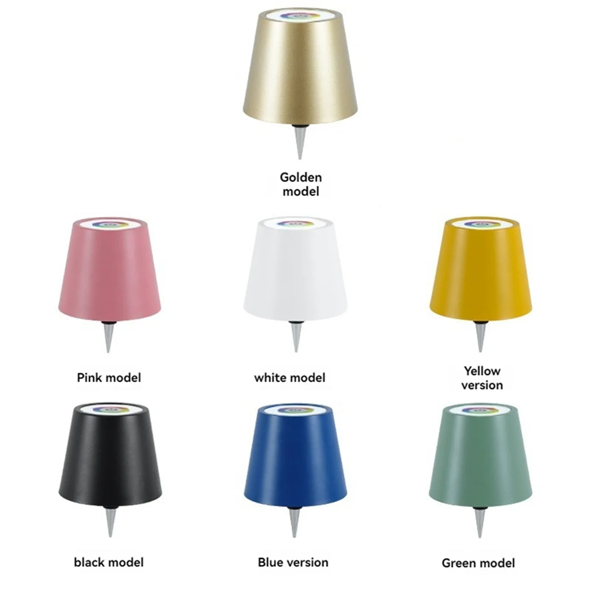 Lampada per bottiglia wireless A26P Modalità RGB e paralume per bottiglia con regolazione continua a 3 colori Luci per bottiglia ricaricabili per bar B