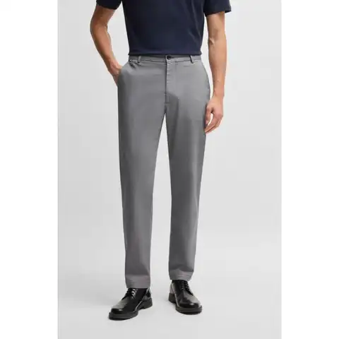 BOSS | Regular fit-byxor i mönstrad stretchbomull 10 best sales chefs träningsoverall - №5