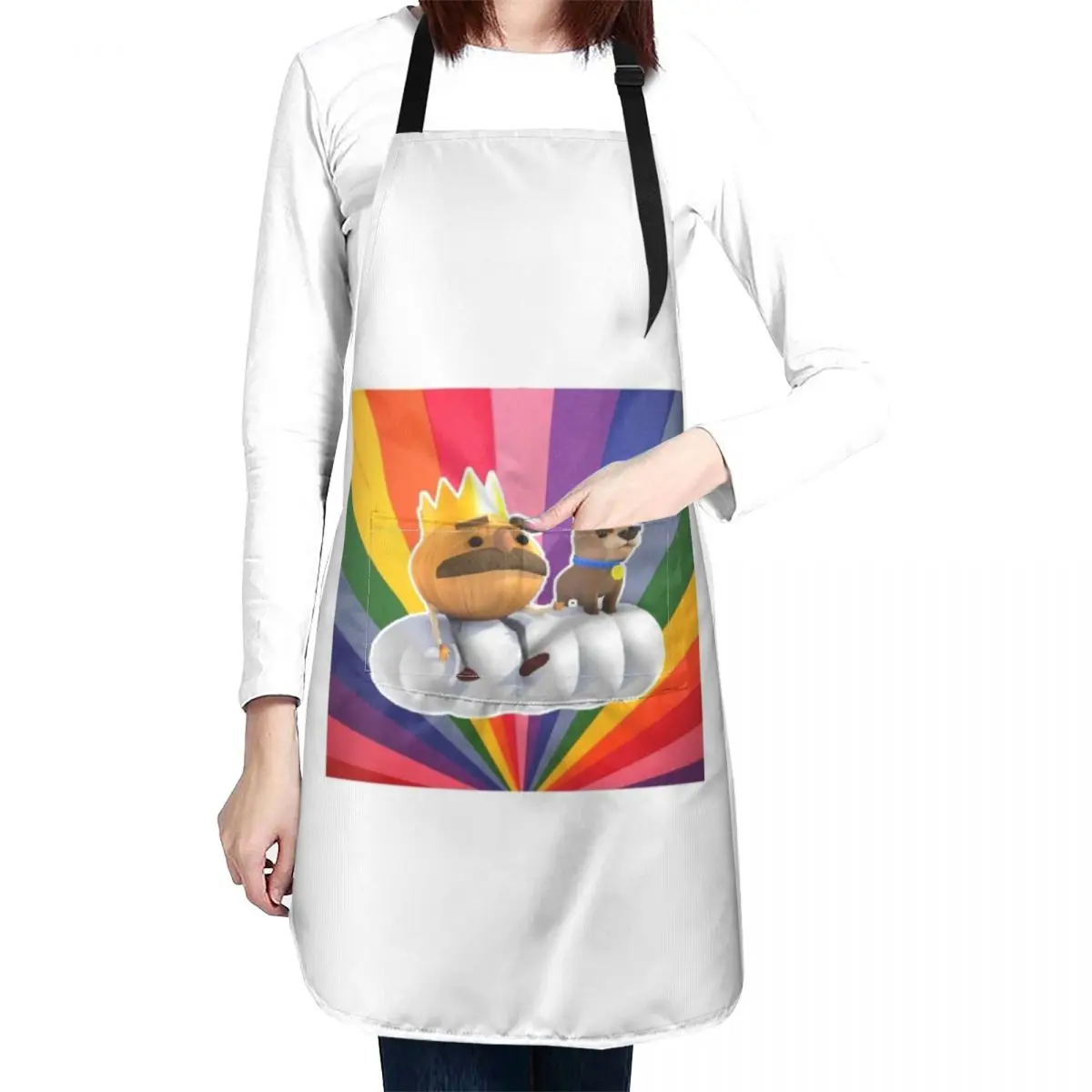 Overcooked rainbow Apron Kitchen For Men work ladies Ladies kitchen jacket woman Apron