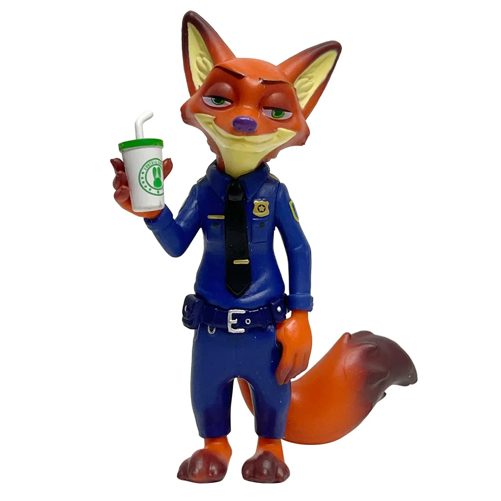 6 teile/satz Zootopia Modell Spielzeug 10 cm Judith Laverme Hopps Nick Wilde Action Figure PVC Anime Dekor