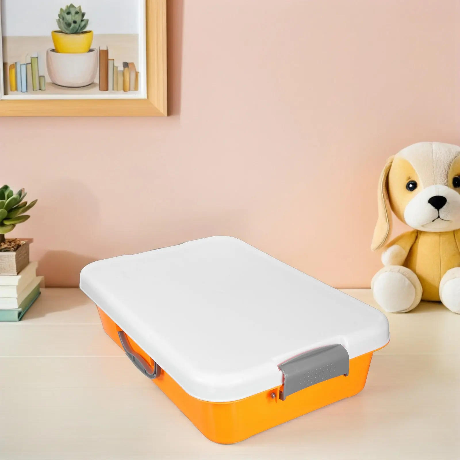 Handheld Kids Sandbox Storage Box Portable Sand Tray Sealed Design Indoor Outdoor Play Organizer for Sand Accessories