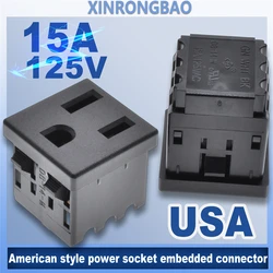 15A125VAC USA Tamper snap in Resistant portable power station socket United States,Canada,Japan,Thailand,Taiwan Connector socket