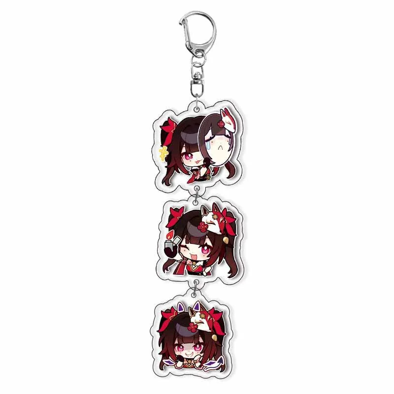 1Pc Anime Game Honkai: Star Rail Firefly Robin Long Strip Cute Pendant Keyring Backpacks Keychain Accessories Acrylic Decoration