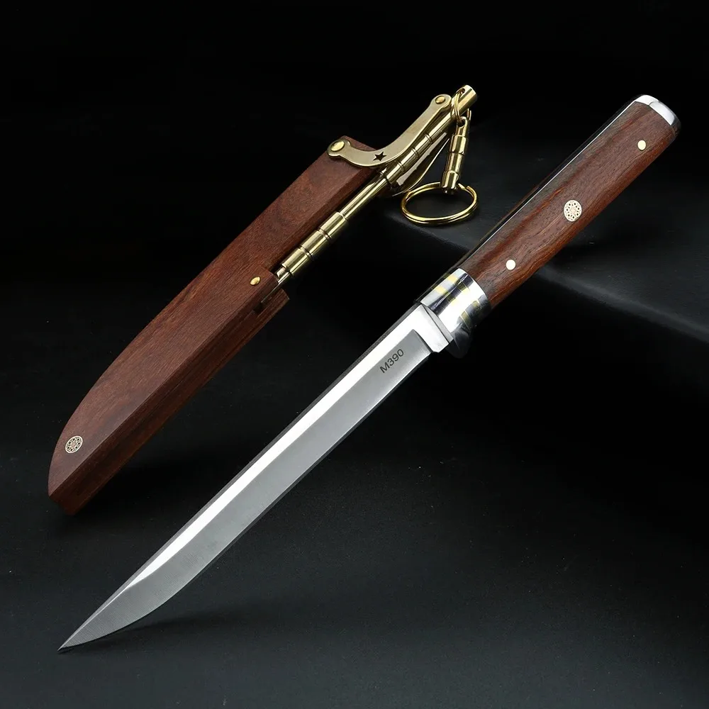 Professional kitchen knife - 5Cr13 stainless steel blade with wooden handle, 62HRC blade, kitchen boning knife and fruit knife