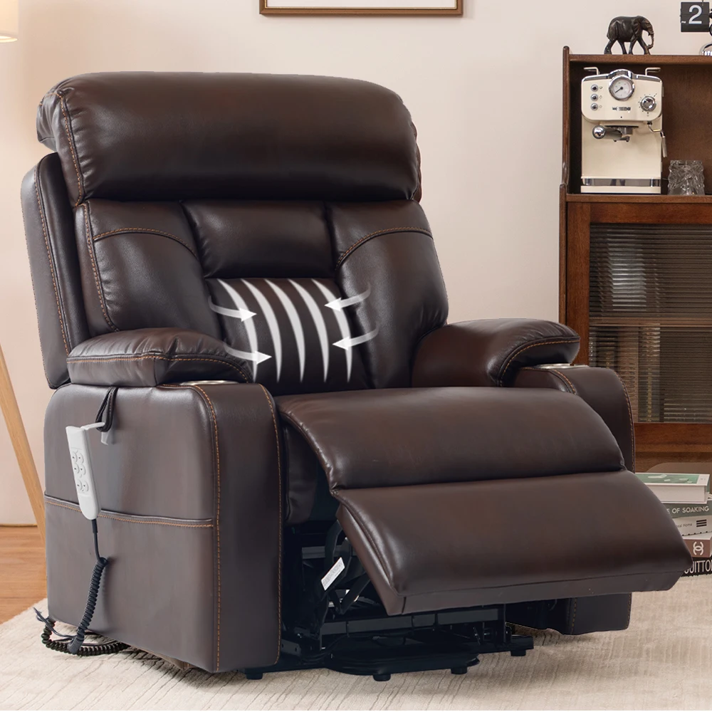 

Independently Controlled Backrest Foodrest Electric Lift Recliner Sofa With Lumbar Support for Elderly