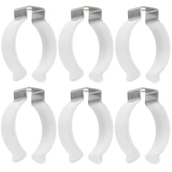 6 Pcs T12 Lamp Buckle Fluorescent Light Support Manganese Steel Mount Tube Clip Lights Holder Bracket