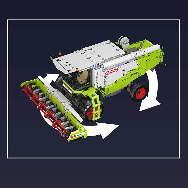 몰드 킹 17014 테크니컬 원격 조종 수확 트럭 조립 블록 장난감 어린이 크리스마스 선물