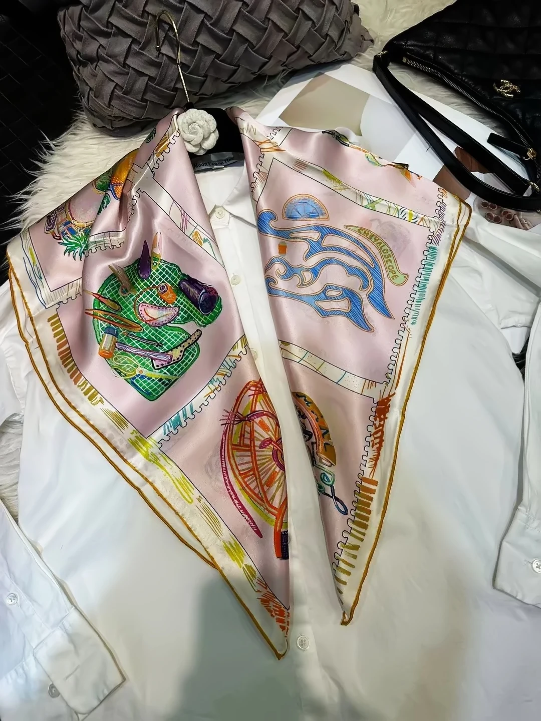 BYSIFA|New 100% Silk Scarf Shawl Spring Fashion Horse Design Square Scarves Winter Brand Pure Silk Scarf Pink And Blue Foulard