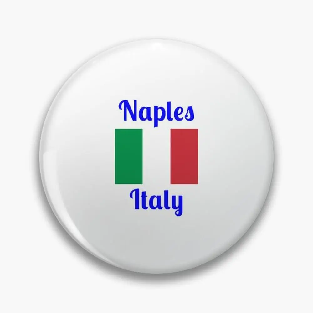Naples Italy - Stylish Prints, Pin Buttons Brooches Pin Jewelry Accessory Customize Brooch Fashion Lapel Badges