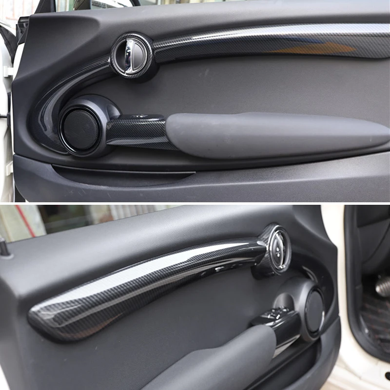 Car Door Decorative Cover Modification Shell Interior Carbon Sticker For BMW MINI Cooper S JCW F56 F57 Car Styling Accessories