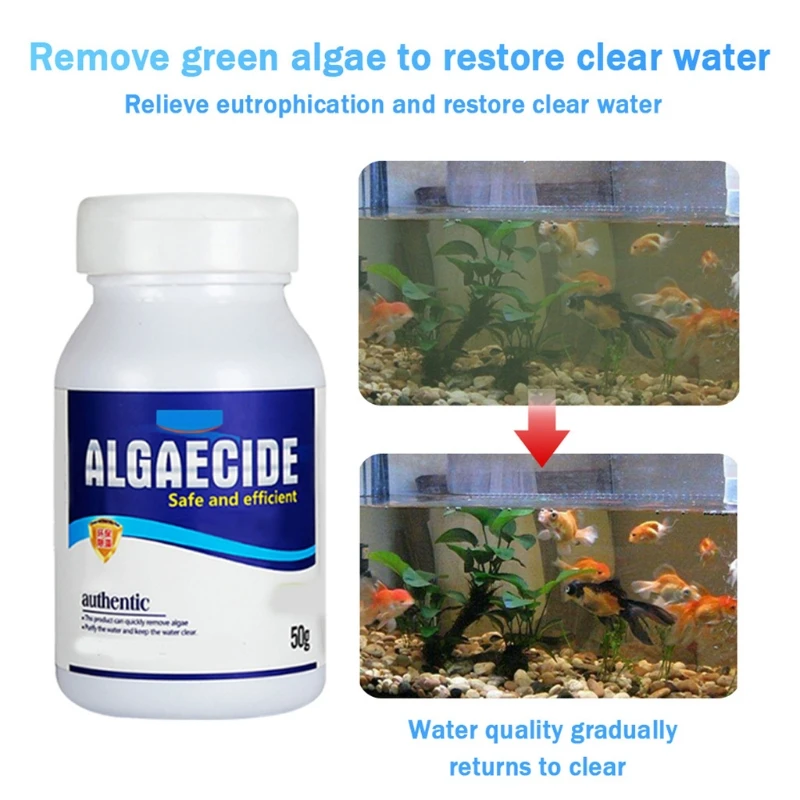 Removedor musgo algicida eficiência 50g para peixes lago aquário para tanque