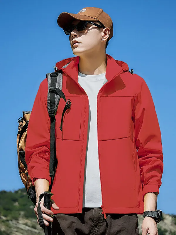 

Men's Outdoor Climbing Soft ell Jaet Windproof Full Heat Sed Glued Outerwear American Workwear Jaet Spring Autumn