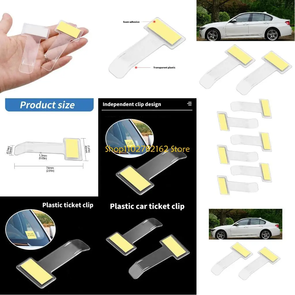 

547B Auto Parking Ticket Clip Car Window Clips Fasteners Permit Card Bill Holder