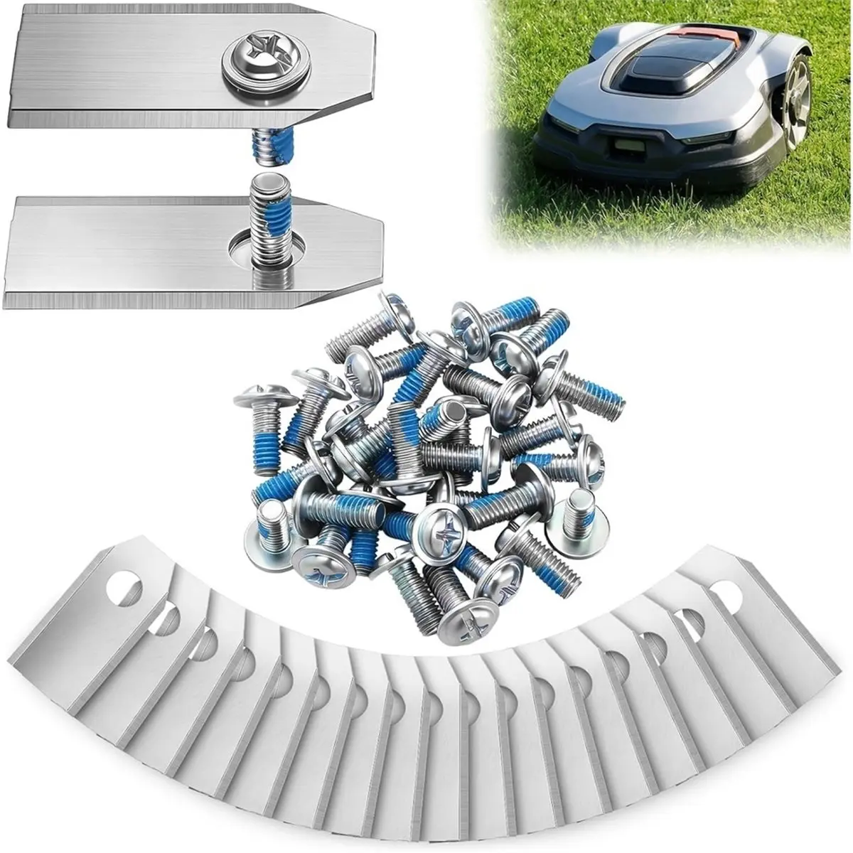 30 Replacement Blades for Goat G1, O and A Series Blade for Ecovacs Robots Stainless Steel